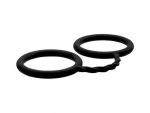 Чёрные силиконовые наручники BONDX SILICONE CUFFS #64921