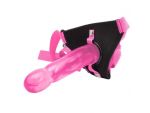 Розовый страпон Climax Strap-on Pink Ice Dong & Harness set - 17,8 см. #67224