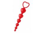 Красные анальные бусы Sweet Heart Silicone Anal Beads - 18,4 см. #73275