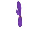 Фиолетовый вибратор Leyla с клиторальным отростком - 20,5 см. #79238
