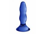 Синяя стеклянная анальная пробка Pleaser - 11,5 см. #80623