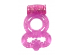 Розовое эрекционное кольцо Rings Treadle с подхватом #80743