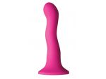 Розовый волнистый фаллоимитатор Shi/Shi Ripple 6" Dildo - 19 см. #80928