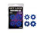 Набор из 4 синих колец Get Lock #81153