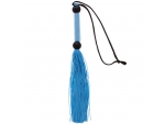 Голубая мини-плеть из силикона и акрила SILICONE FLOGGER WHIP - 25,6 см. #83120