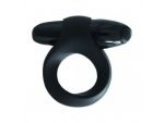 Чёрное эрекционное кольцо с виброэлементом MOJO BATEAU #84071
