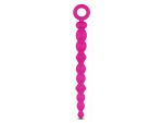 Розовая анальная цепочка-елочка SILICONE BEADS - 24,6 см. #85092
