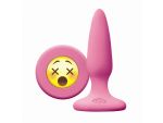 Розовая силиконовая пробка Emoji Face WTF - 8,6 см. #86705