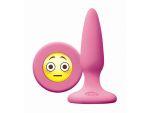 Розовая силиконовая пробка Emoji Face OMG - 8,6 см. #86707