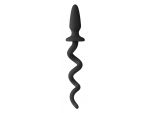 Черная анальная пробка с хвостом-спиралью Oinkz #86708