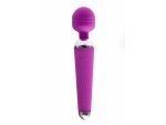 Фиолетовый силиконовый вибромассажер с 16 видами пульсации - 19,2 см. #88986