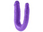 Фиолетовый U-образный фаллоимитатор Double Trouble - 34,3 см. #89331