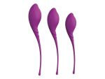 Набор из 3 фиолетовых вагинальных шариков PLEASURE BALLS & EGGS KEGEL EXERCISE SET #91942