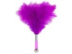 Фиолетовая метелка-пуховка с круглым наконечником FEATHER TICKLER - 24 см. #91986